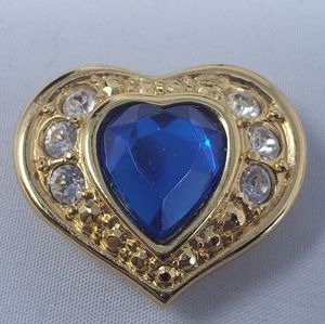 Alana Stewart vintage crystal heart slide